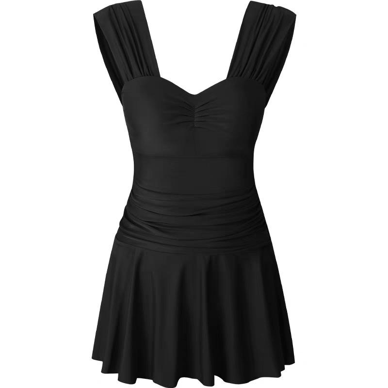 Women's Sexy Sporty Solid Color Strappy One-Piece Swimsuit - Slim-Fit Backless Hot Spring Swimwear