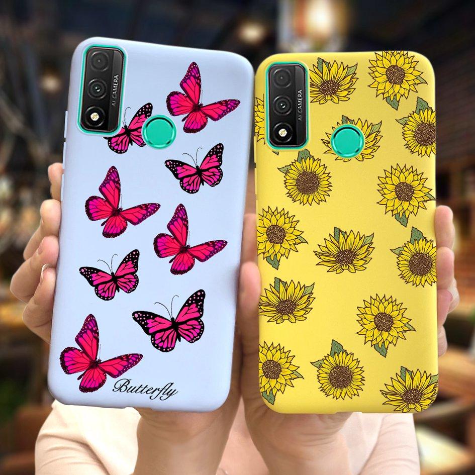 For Funda Huawei P Smart 2020 Case Coque Popular Lavender Flower Phone Case For Huawei P Smart 2020 6.21" Soft Shockproof Bumper