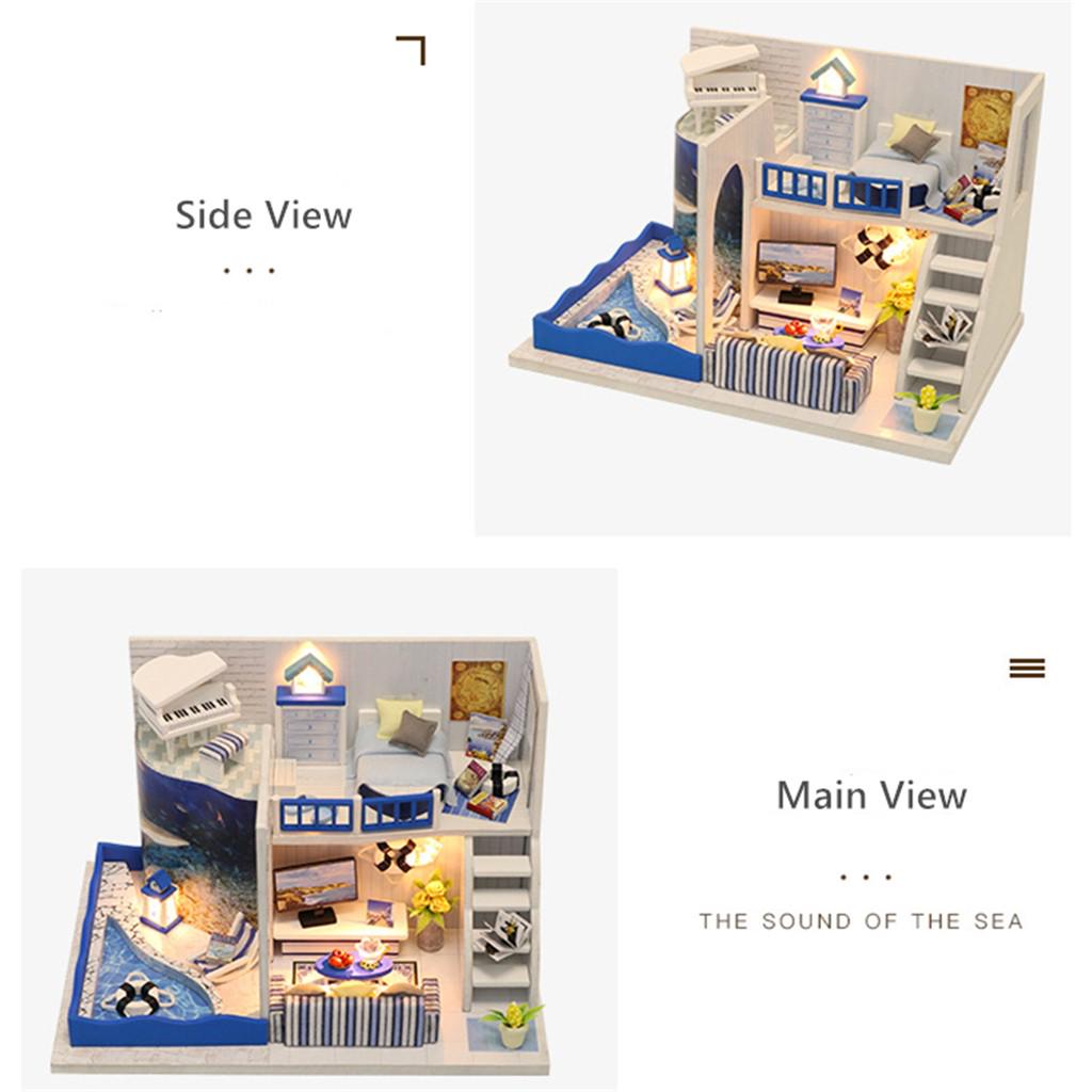 DIY Miniature Dollhouse Furniture Sea Creative Room Decorate Craft Gifts