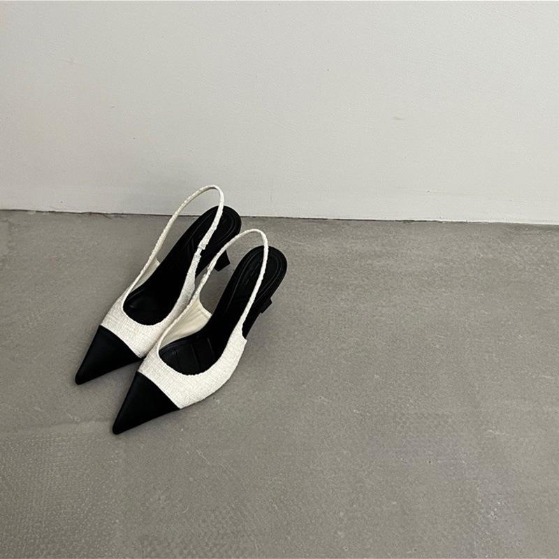 

Модный Роскошный Бренд Высокие Каблуки Женские Сандалии Сетка Вышивка Элегантные Остроносые Женские Слингбэки Вечеринка Свадьба Свадебное Платье Туфли Женщина 35