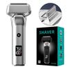 2025 High-Power Men's Electric Shaver with Digital Display & Washable Five-Blade Beard Trimmer