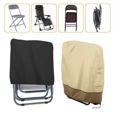 Folding Chair Dust Cover Waterproof UV-Proof Oxford Fabric Heavy Duty Weather-resistant Outdoor Patio Collapsible Chair Protection Bag