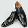 Fashion Factory Men Shoes Genuine Leather Handmade Lace Up Oxford Dress Wedding Business Office Luxury Printing Customized Fashion Shoe