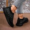 Women's Shoes Luxury Crystal Casual Shoes Outdoor Light Walking Flats Comfortable Soft Bottom Loafers Breathable Women Sneakers