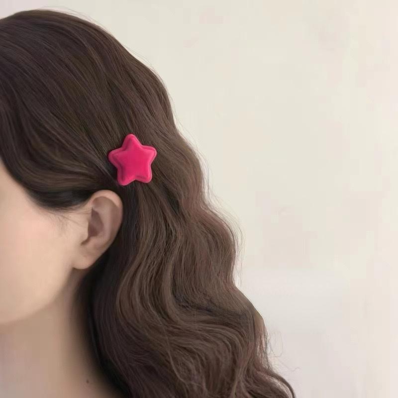 1 Pair Sweet Pink Bow Star Hair Clips Heart Barrette with Glittery Star Design, Perfect for & Women'S Fashion Accessories, Cute Hair Clip