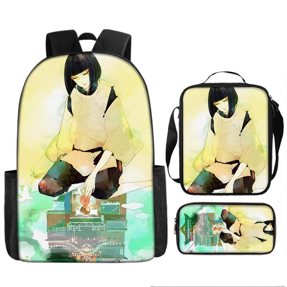 Elementary and Secondary School Students Spirited Away School Bag Hayao Miyazaki Children's Fashion Backpack Waterproof Large Capacity Backpack