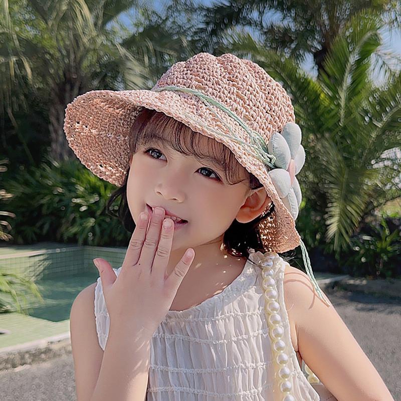 Childrens Straw Hat Summer Sun Protection With Wide Brim And Breathable Design For Girls And Babies