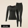 Women's Seamless Anti-Static Warm Underwear Set - Round Neck, Slimming Fall Attire