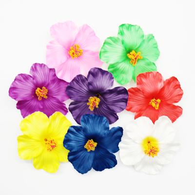 10PCS Hibiscus Flowers Hawaii Party Summer Party DIY Decorations Artificial  Flowers Hula Girls Favor Hair Decoration Flower