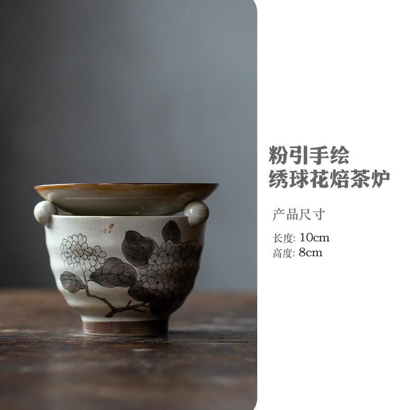 Glazed Color Tea Warmer Holder Candle Heater Stove Kettle Stand Baked Milk Jar Carbon Furnace Teaware Accessories Decoration