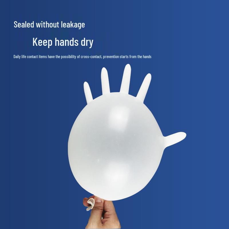 High Elastic Food Grade White Nitrile Gloves: Disposable, Waterproof for Kitchen, Cooking, and Baking