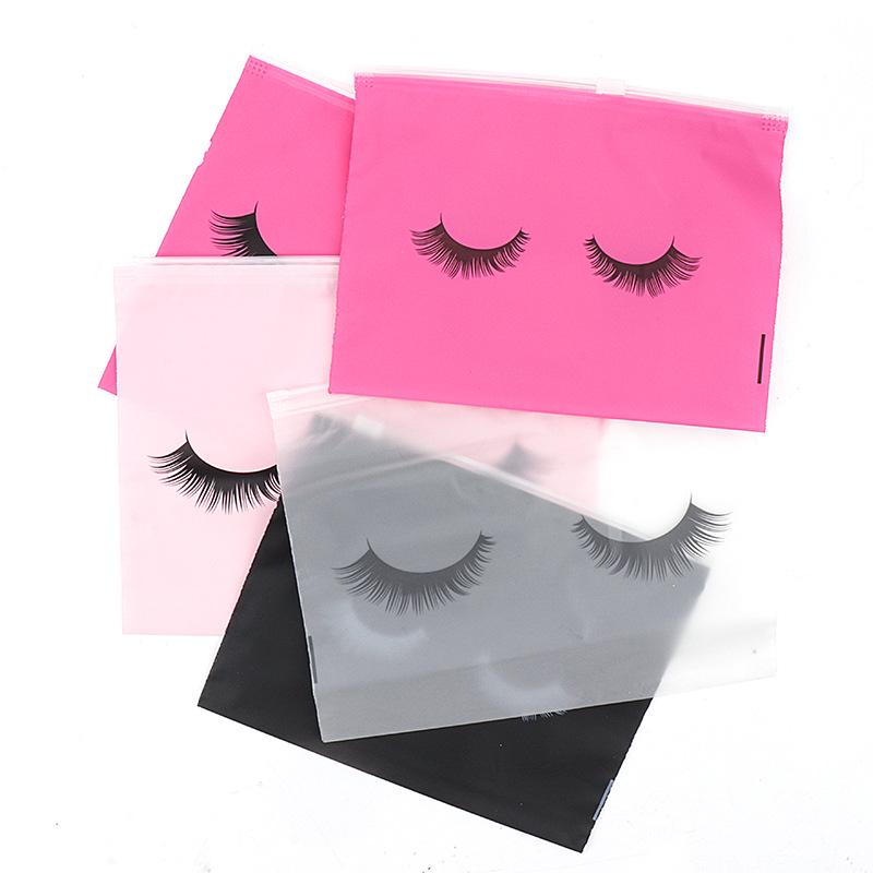 EVA Eyelash Frosted Ziplock Cosmetic Storage Bag