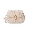 New Trendy Versatile and Beautiful Casual Woven Temperament Saddle Bag High-end Single Shoulder Messenger Bag Women