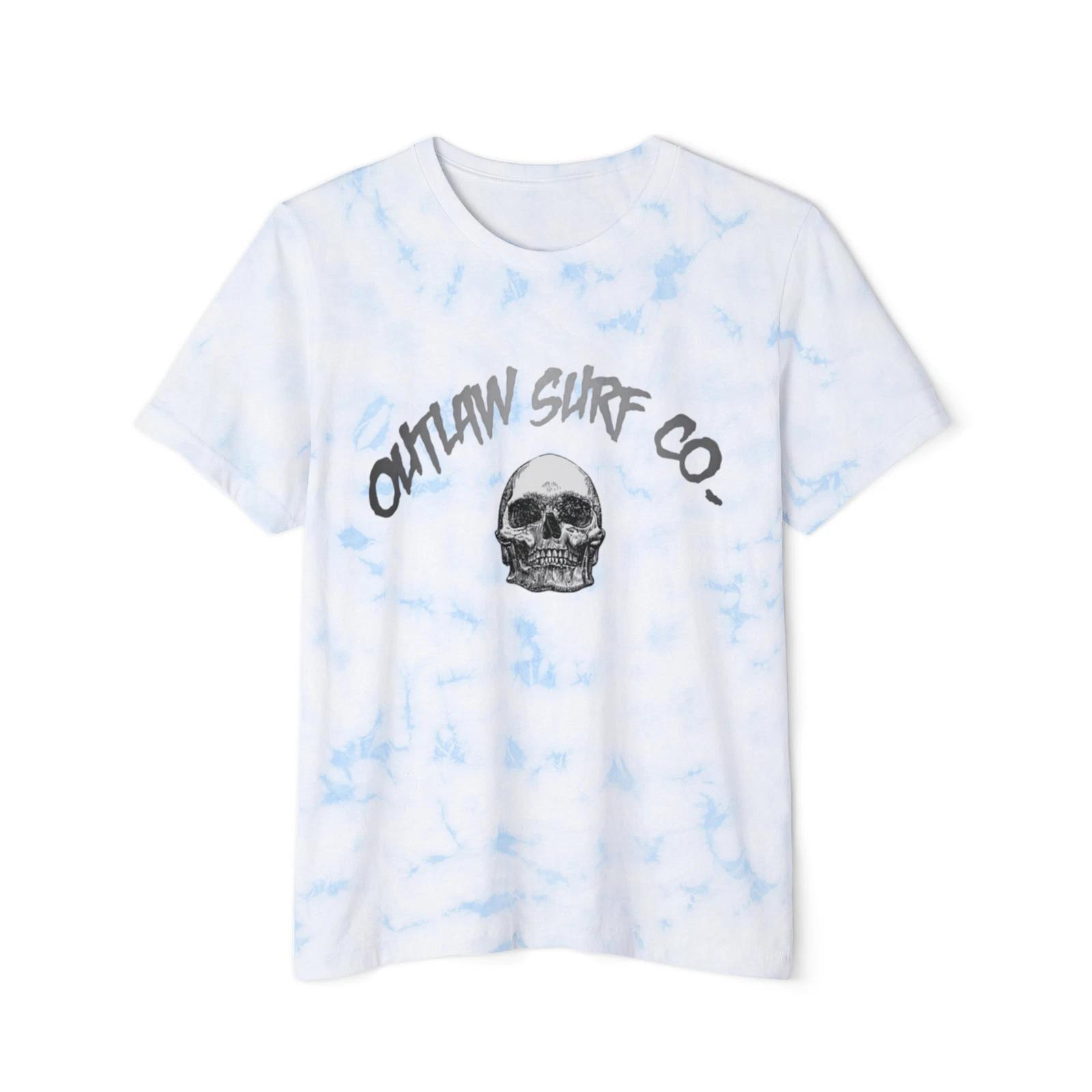 Outlaw Surf Skull Tie-Dyed T-Shirt M