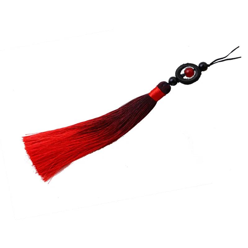 2 Stück/Los 13cm Polyester Seide Quaste Bunt Baumwolle Quasten Besatz zum Nähen Vorhänge Zubehör Anhänger DIY Auto Dekoration