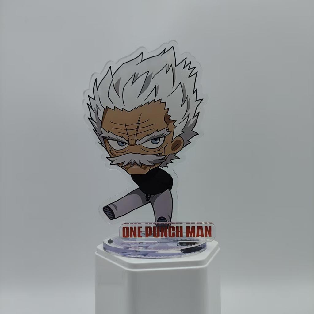 One Punch Man Anime Figure Saitama Genos Tatsumaki Garou 10cmdouble-sided Insert Acrylic Stand Model Decoration Fans Gift