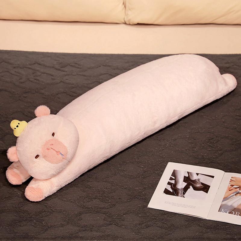 Soft Plush Long Animal Hugging Pillow Perfect For Bedtime Snuggles And Playtime