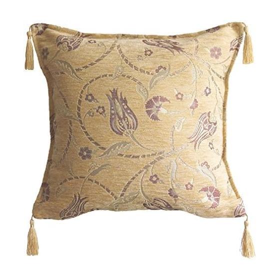 Turkish cushion cover Lale 07 (ivory, 45cm square)