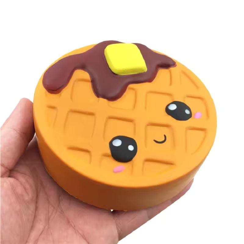 Jumbo Expression Chocolate Cake Squishy Cream Scented Slow Rising Stress Relief Toy PU Simulation Squeeze Toys 11.5*4 CM