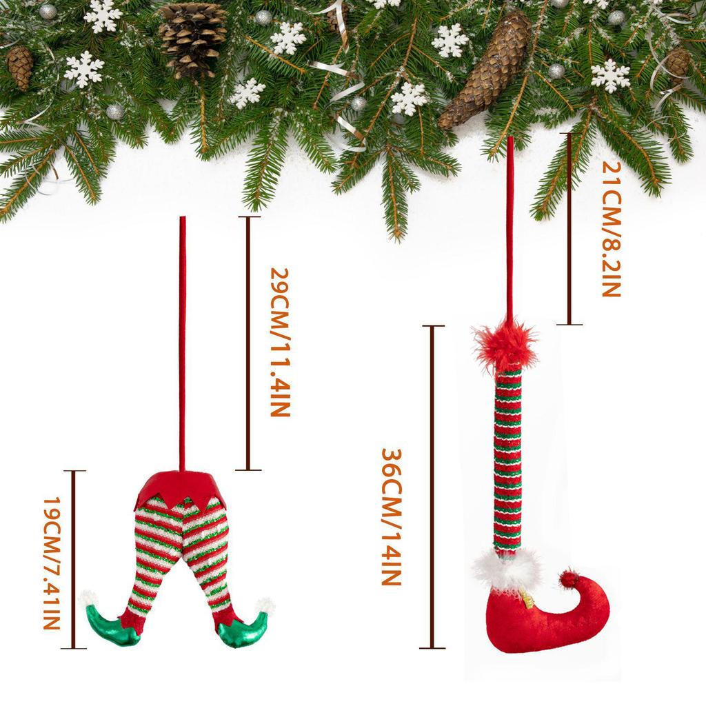 New Elf Leg Christmas Tree Ornaments and Branch Decorations