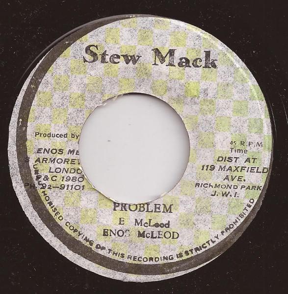 

7inch Record ENOS MCLEOD Problem NONE Stew Mack Jamaica Reggae Ska Dub Used