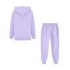 Women's Fashion Casual Solid Color Loose Hooded Sweatshirt Suit