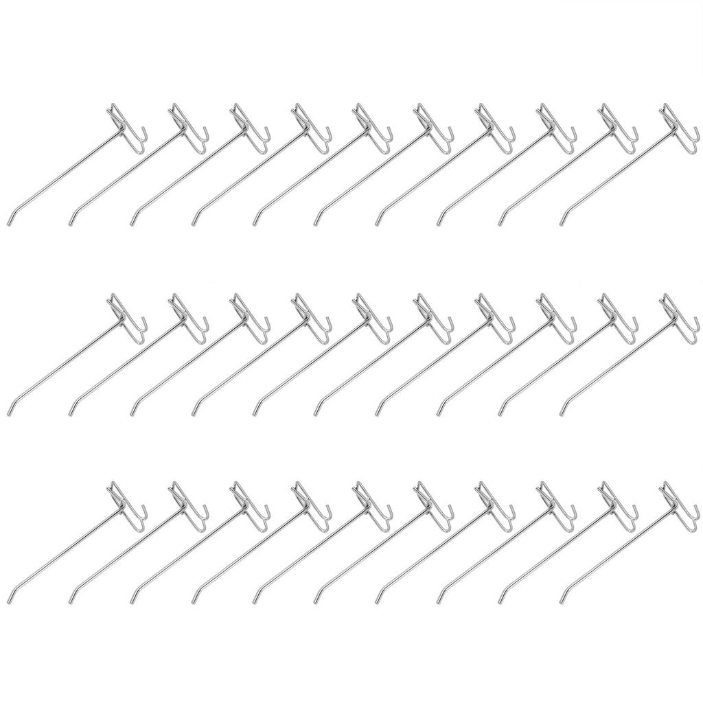 30pcs Supermarket Hook Iron Grid Shelf Hook Jewelry Display Shelf Hook 3.5mm Thickness20cm / 7.9in