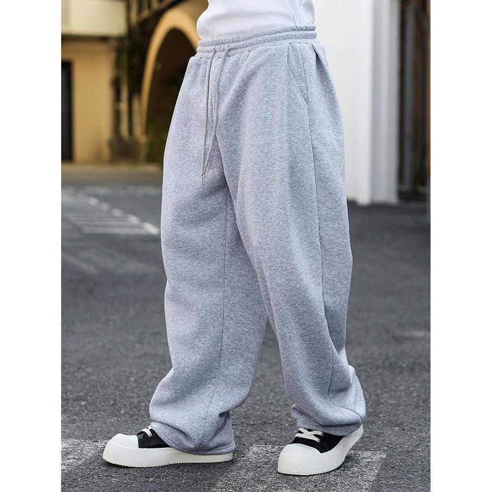 Men's Joggers Sweatpants Loose Fit Straight Leg Casual Pants with Drawstring Elastic Waist American Style Comfort for Sports