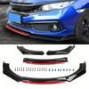 6 Color Tongue Front Bumper Lip Protector Carbon Fiber Texture Chin Spoiler Splitter Diffuser Universal Bumper Lip Body Kit Trim