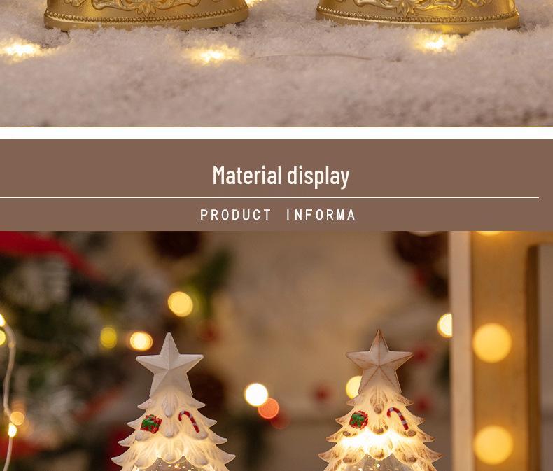 Christmas Tree Luminous Crystal Ball Ornament – Tabletop Snowing Night Light Decoration
