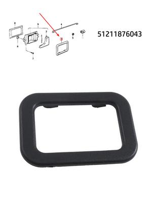 1 pezzo Rivestimento Maniglia 51211876043 Rivestimento Maniglia Porta Nero