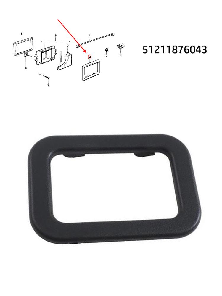 1 pezzo Rivestimento Maniglia 51211876043 Rivestimento Maniglia Porta Nero