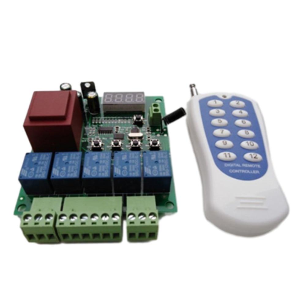 AC380V 10A Relay Wireless Remote Control Switch RF 433Mhz Transmitter Circuit Control On/OFF Switch Board For LED Lamp Motor