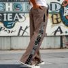 Mens American Hip Hop High Street Loose Paisley Straight Leg Casual Sweatpants