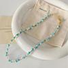 Vintage Style French Blue Turquoise Pearl Beaded Necklace – Exquisite & Versatile Collarbone Accent