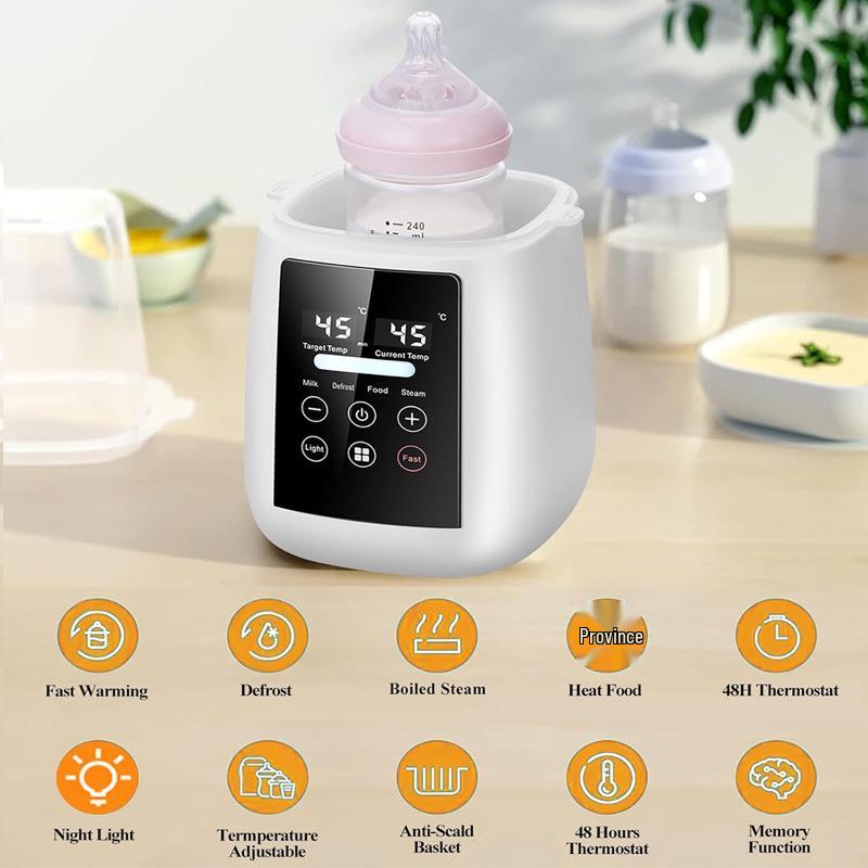 Smart Portable Bottle Warmer & Sterilizer: Home Milk Heater with Timer & Constant Temperature