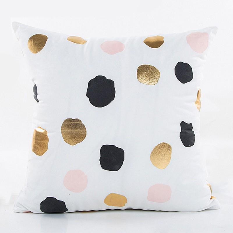Short Plush Hot Stamping Home Pillow Cover Sofa Bedroom Cushion Cover Super Soft Pillow Cushion