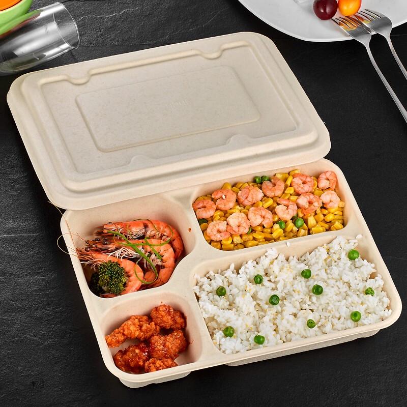 

Bai Chu Fang Biodegradable 4-Compartment Takeaway Meal Boxes