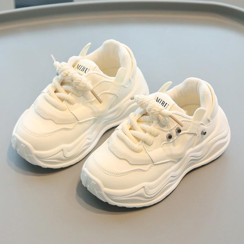 Kids Lightweight Dad Shoes Boys Casual Running Sneakers Soft Sole PU Upper PVC Outsole