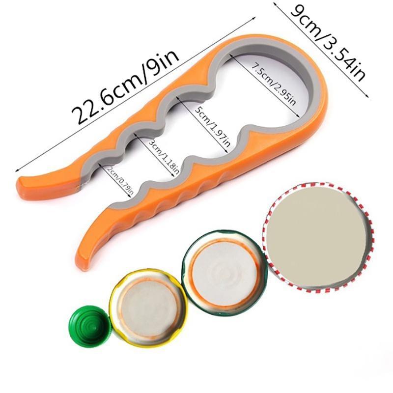 1pcs 4 In 1 Multifunctional Bottle Opener, Household Can Opener, Labor-saving Cap Opener, Cap Screwer, Kitchen Cap Remover
