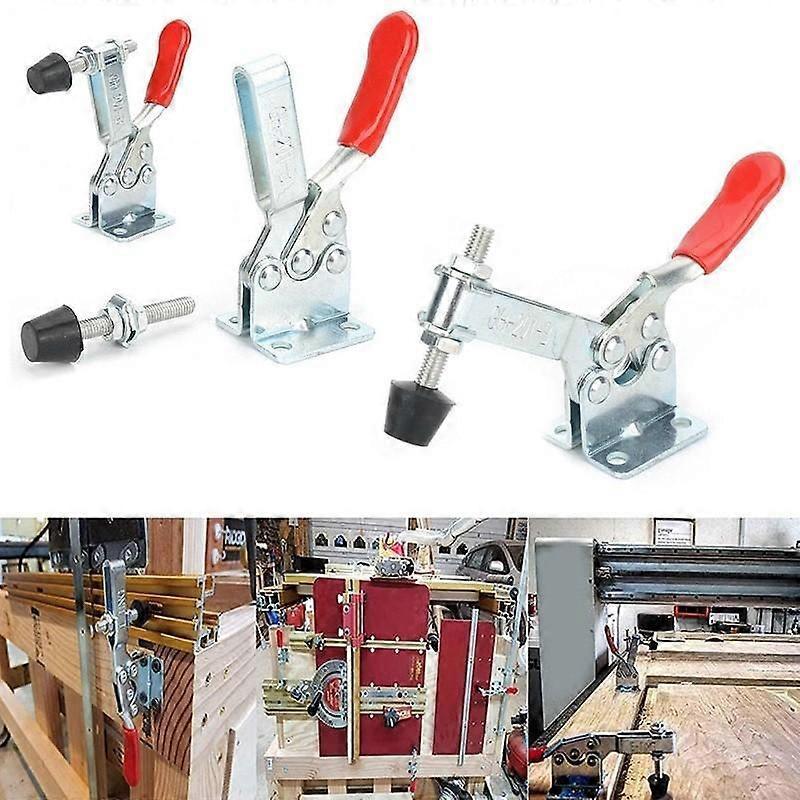 4 Pcs GH 201B Horizontal Clamp Quick Release Locking Lever Fastener Hand Tool