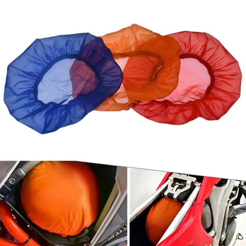 Motorcycle Air Filter Dust Cover with Elastic Opening, Mesh Outer Filter Guard for Round Filters in Dusty Daily Use