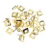 20pcs 10mm Square 316 Stainless Steel Gold Plated Pin Findings Stud Earring With Hole Connector For DIY Jewelry Making Supplies