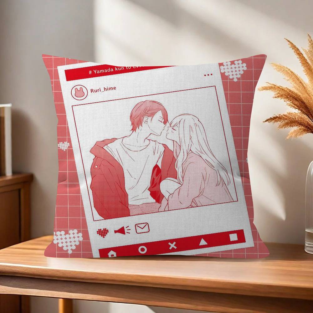 Anime My Love Story With Yamadakun At Lv Personalized Picture Text Home Decorative Pillows Household Gifts Xcm