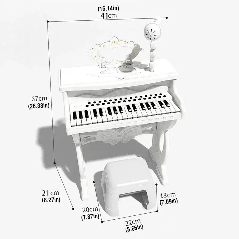 37 Tasten Elektronisches Klavier Kinder Tastatur Spielzeug mit Mikrofon Musikinstrument Klavier Kinder Lernspielzeug Weihnachtsgeschenke