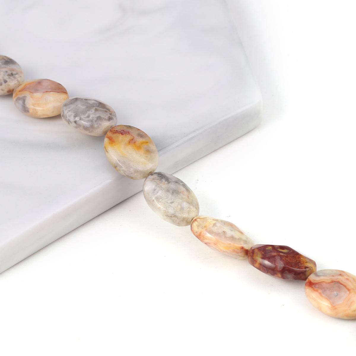 

Бусины из натурального камня опал/агат/малахит овальные граненые бусины для изготовления ювелирных изделий DIY ожерелье браслет серьги аксессуар Y-Crazy Agate/16x12x6mm