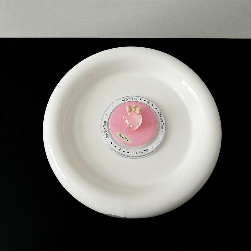 Glitter Epoxy Small Strawberry Mobile Phone Airbag Bracket Magnetic Suction Retractable Back Sticker Fun Women'S Small Fresh Support Rack