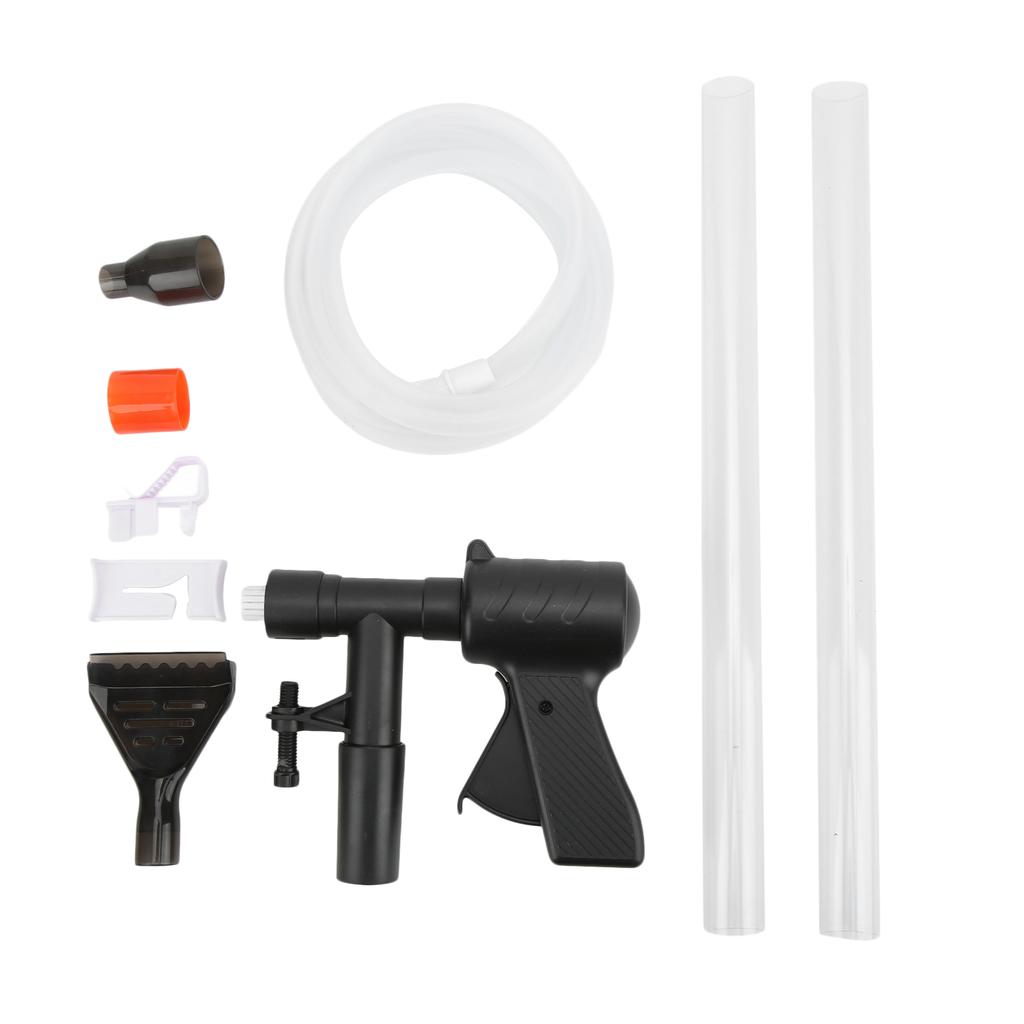 Aquarium Gravel Cleaner Pneumatic Long Nozzle Quick Fish Tank Water Changer with Air Pressure Button