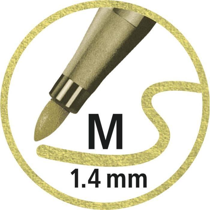 Metallboks x 8 metalliske tusjer STABILO Pen 68 metallic