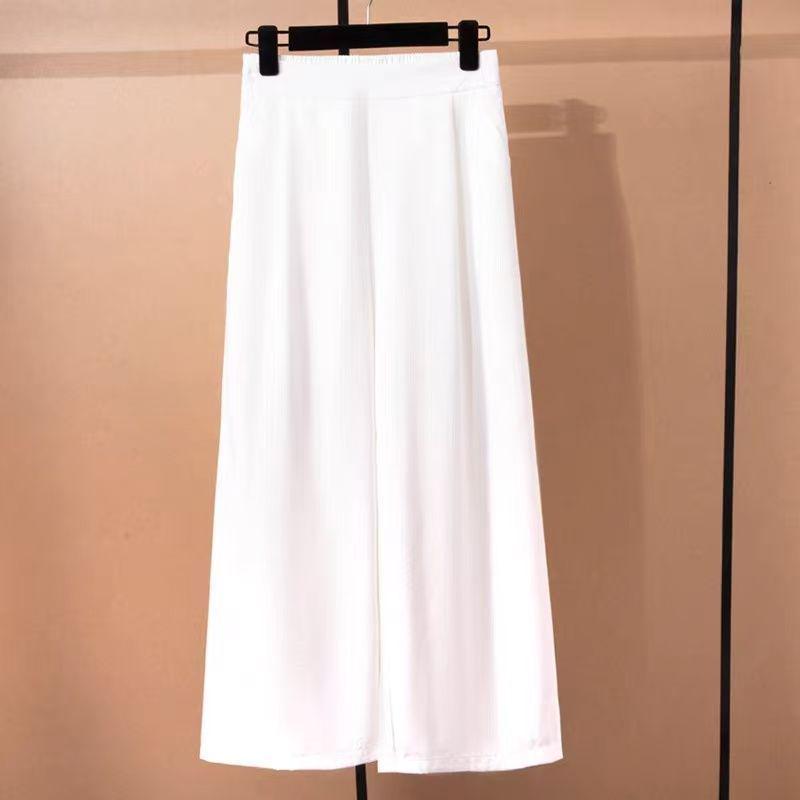 2026 Summer Irregular Short-Sleeve Shirt & Wide-Leg Pants Two-Piece Set